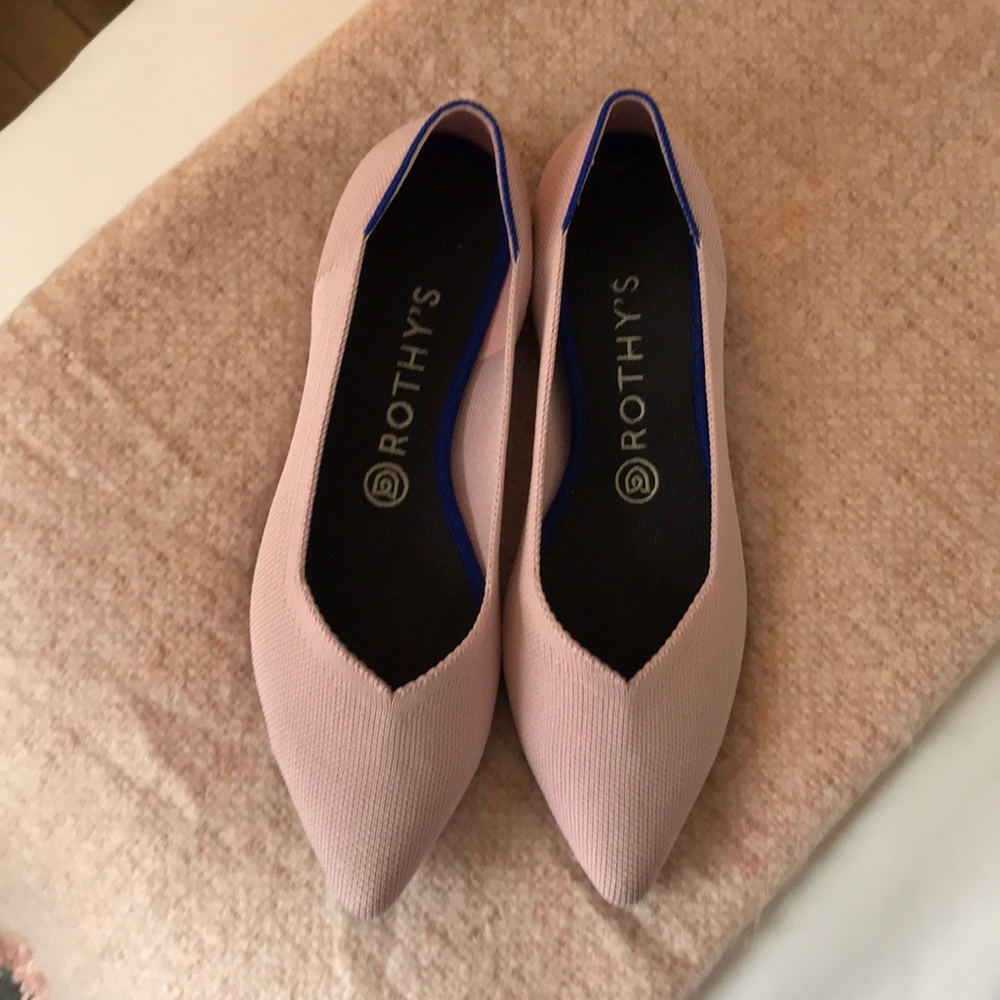 Worn once! Pink Rothy’s Pointed Flat
